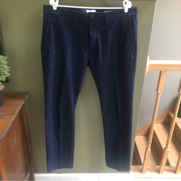 Men’s Goodfellow navy blue slim fit Hennepin chinos. Size 36Wx32L - Picture 1 of 5